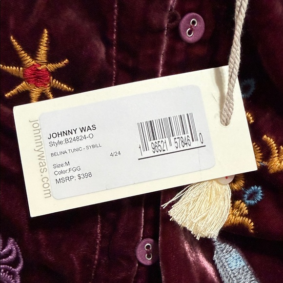 NWT Johnny Was Purple and Mauve Top. Belinda Tunic Sybill - Picture 12 of 12